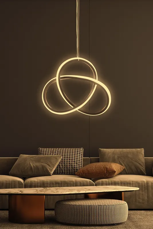 Lustră Aurigae Black-Yellow Light, Negru, 30x25x2 cm - Negru - Galben