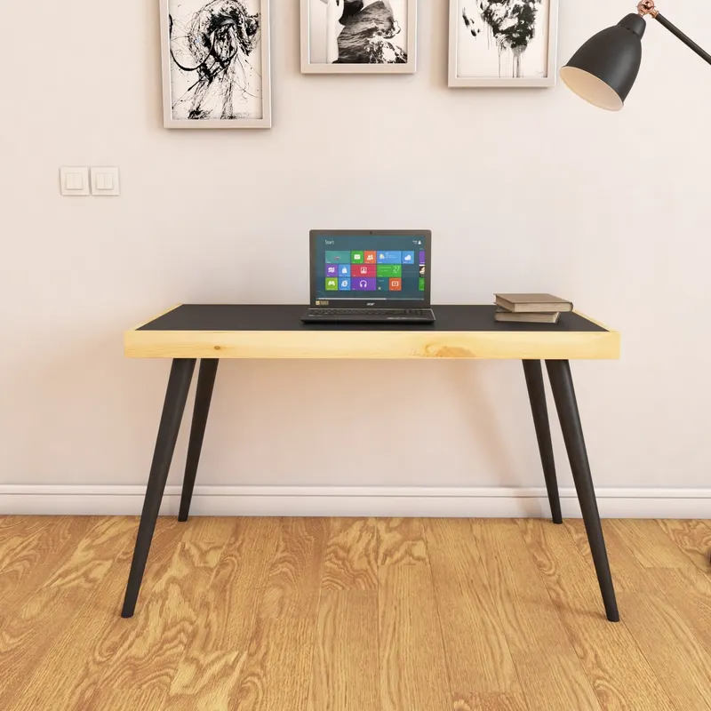 Birou Dkrz-Asr-31, Negru - Nuc, 120x60x72 cm - Negru - Nuc