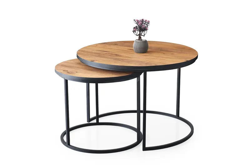 Măsuță de cafea Oden - 9533, Pin, 70x70x47 cm - Natural