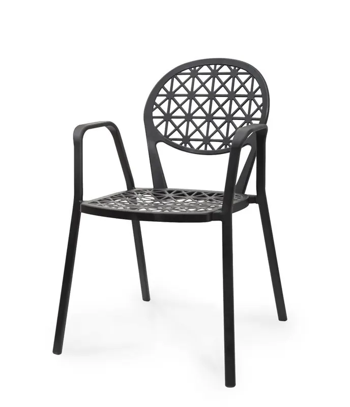 Scaun N00255, Negru, 40x42x84 cm - Negru