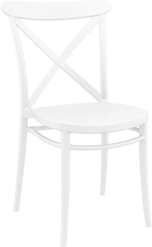 Set 4 scaune N00002, Alb, 51x51x87 cm - Alb