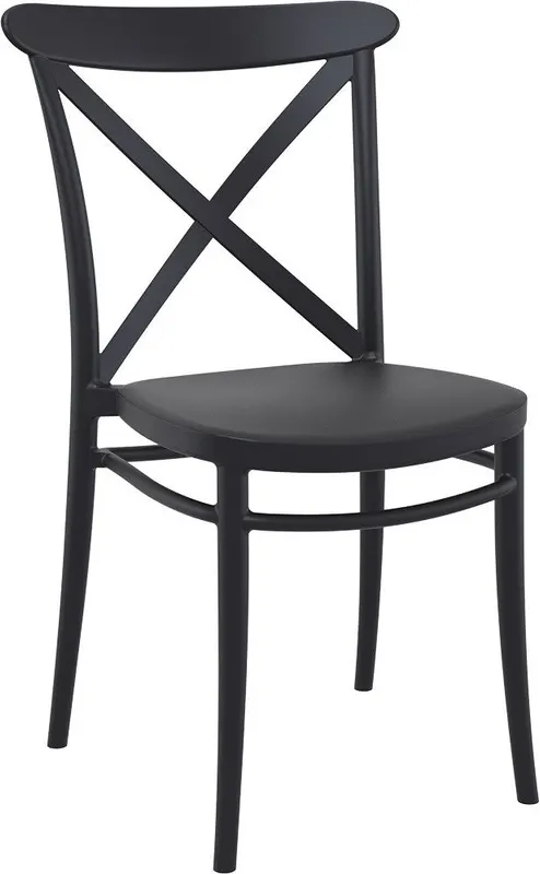 Set 4 scaune N00003, Negru, 51x51x87 cm - Negru