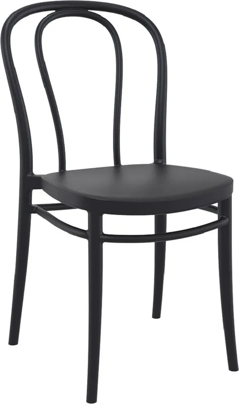 Set 4 scaune N00005, Negru, 45x52x85 cm - Negru