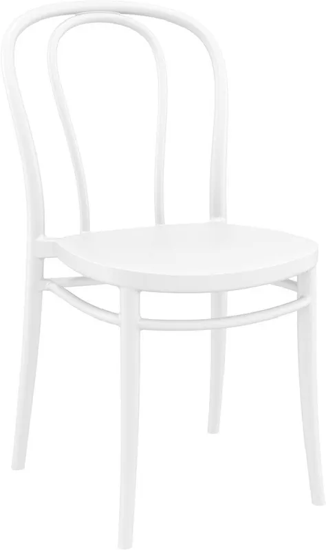 Set 4 scaune N00006, Alb, 45x52x85 cm - Alb
