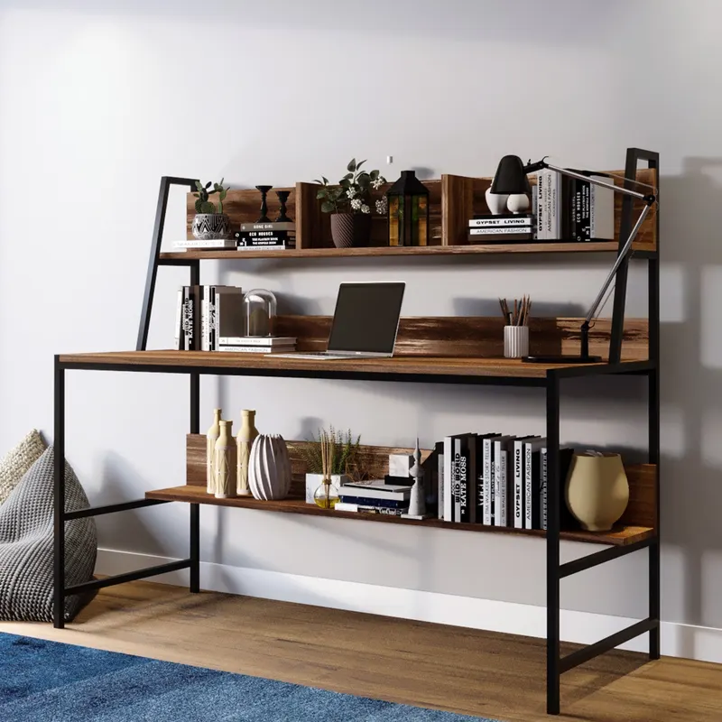 Birou Ceren - L169, Nuc, 140x60x122 cm - Nuc