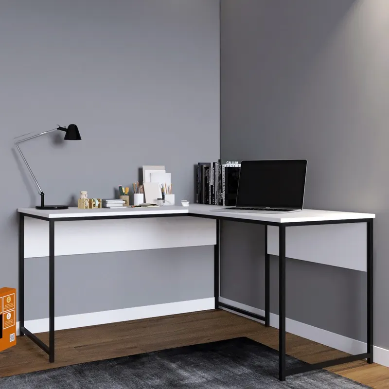 Birou L - L192, Alb, 160x60x72 cm - Alb