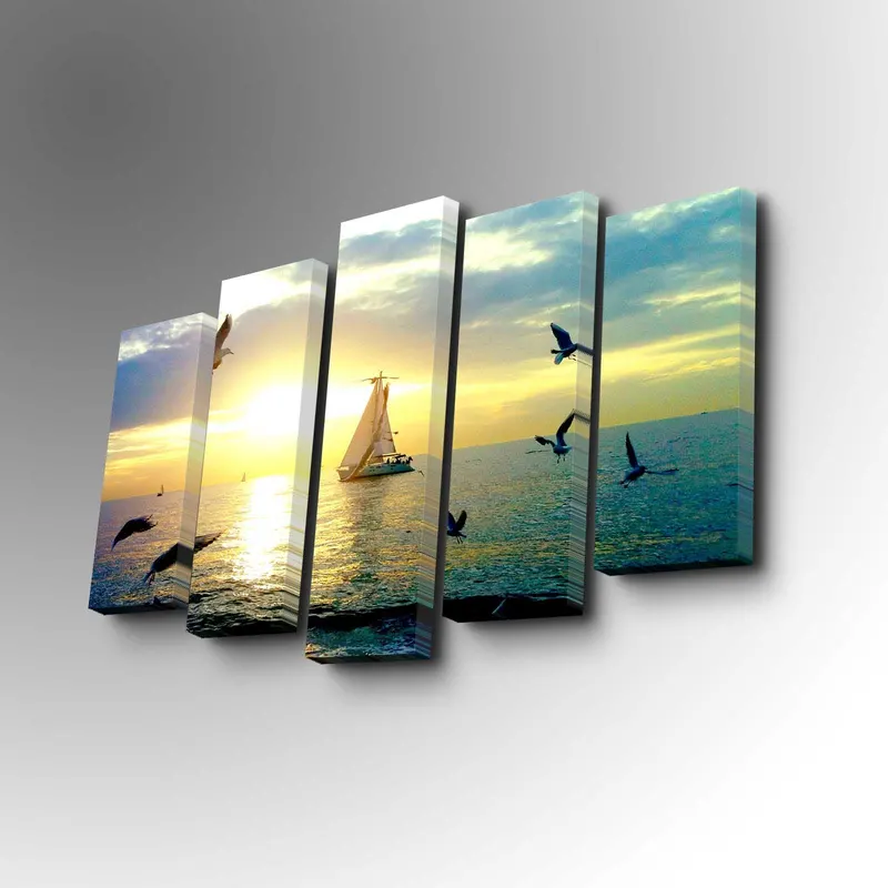 Tablou canvas 5 bucăți 5PUC-001, Multicolor, 82x50x3 cm - Multicolor