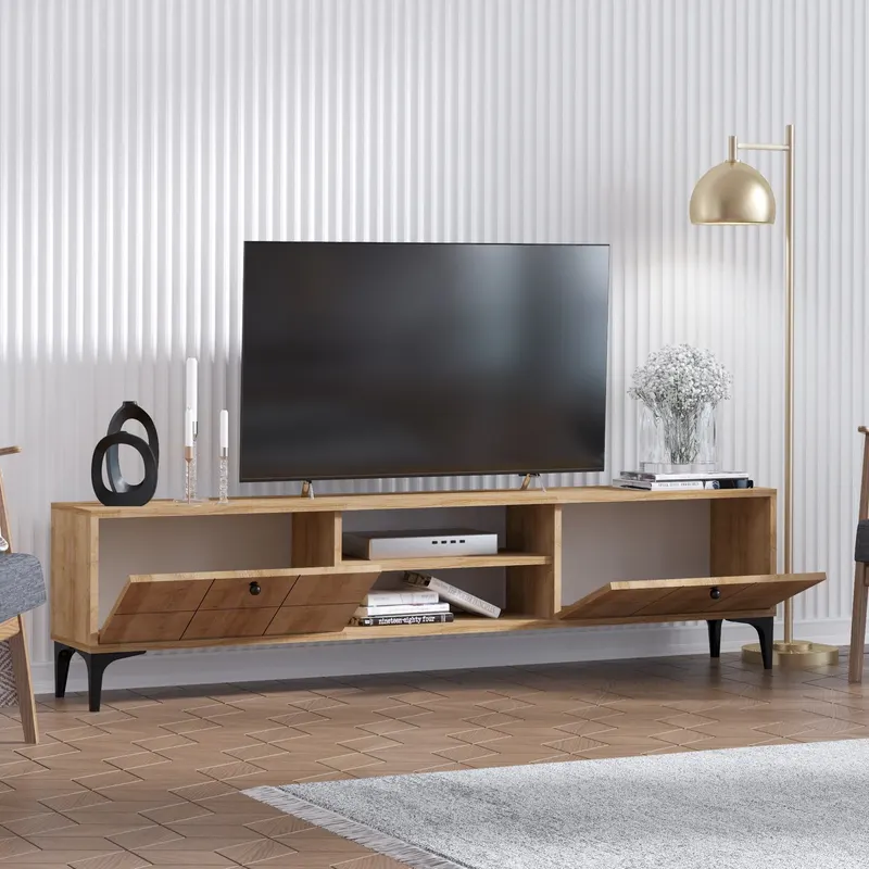 Comodă TV Hera, Stejar, 180x31x55 cm - Stejar