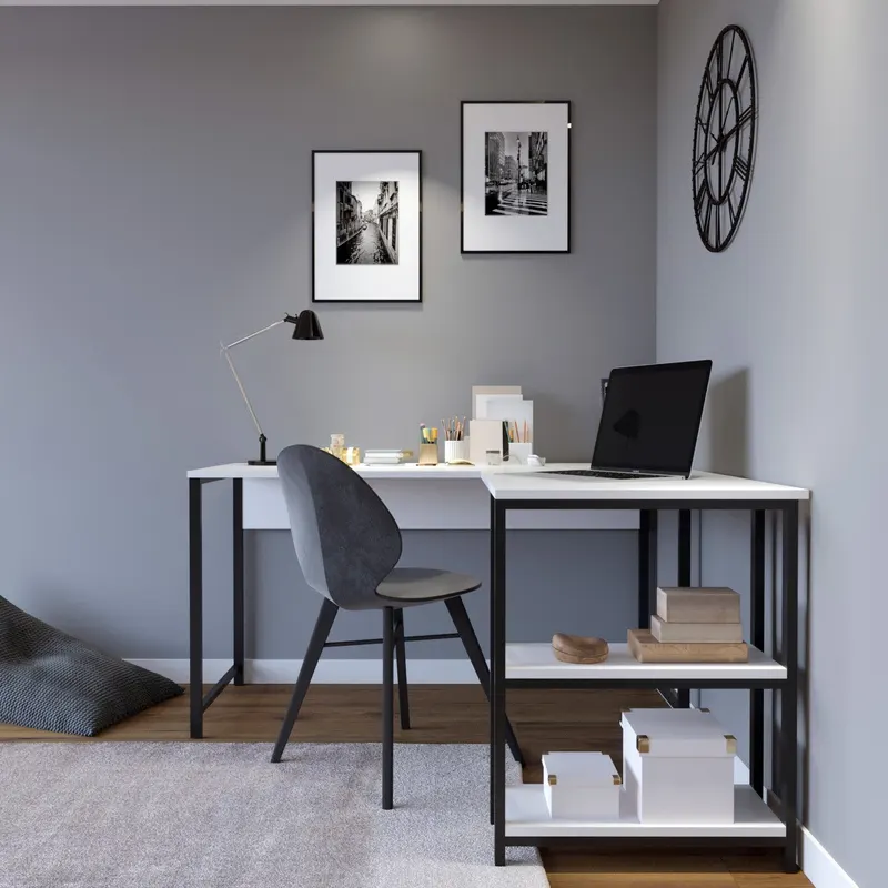 Birou Kocaeli - 210, Alb, 140x60x72 cm - Alb