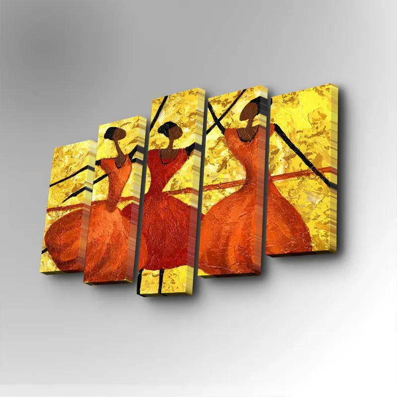 Tablou canvas 5 bucăți 5PUC-009, Multicolor, 82x50x3 cm - Multicolor