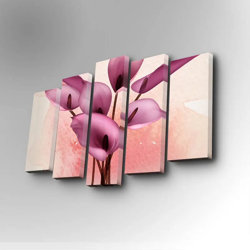 Tablou canvas 5 bucăți 5PUC-010, Multicolor, 82x50x3 cm - Multicolor