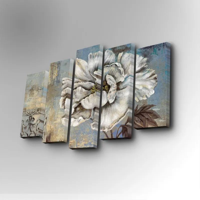 Tablou canvas 5 bucăți 5PUC-011, Multicolor, 82x50x3 cm - Multicolor