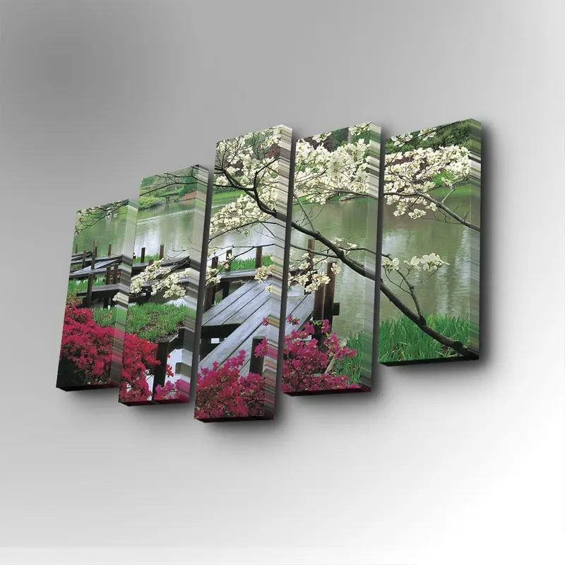 Tablou canvas 5 bucăți 5PUC-014, Multicolor, 82x50x3 cm - Multicolor