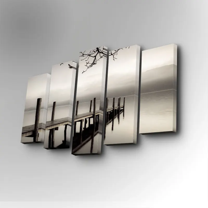 Tablou canvas 5 bucăți 5PUC-017, Multicolor, 82x50x3 cm - Multicolor
