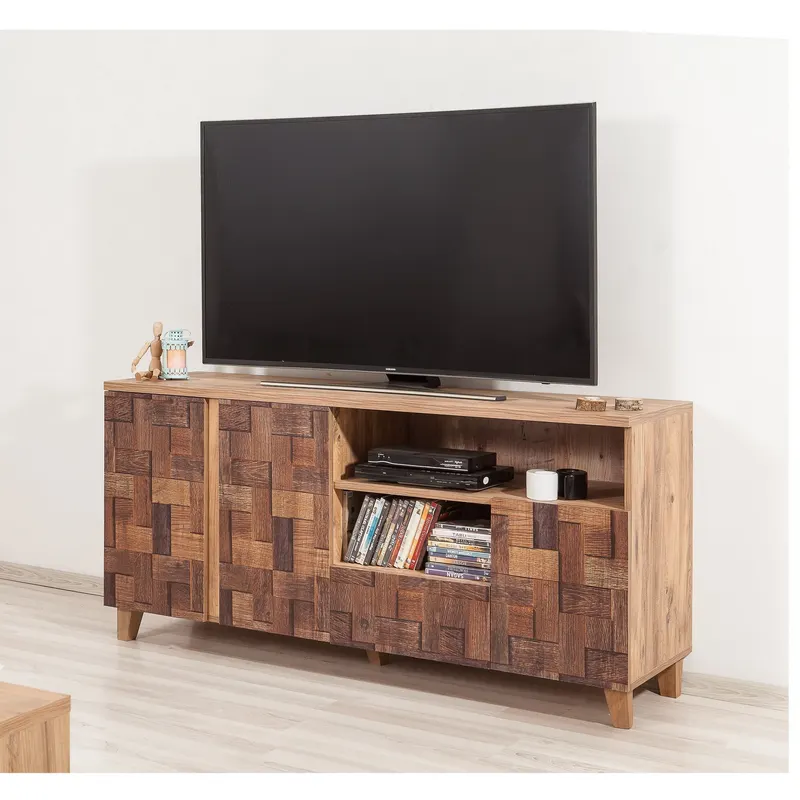 Comodă TV Marina Mila - 750, Pin atlantic, 160x45x65 cm - Natural