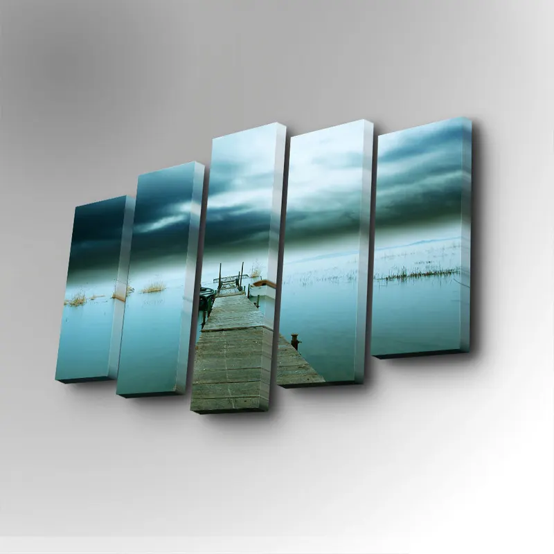 Tablou canvas 5 bucăți 5PUC-019, Multicolor, 82x50x3 cm - Multicolor