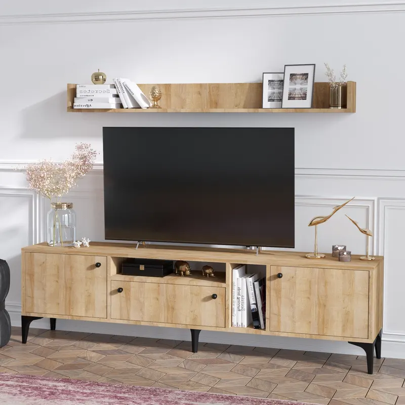 Comodă TV Grega, Stejar, 180x35x52 cm - Stejar