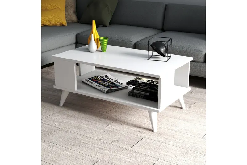 Măsuță de cafea SHP0101, Alb, 90x52x40 cm - Alb