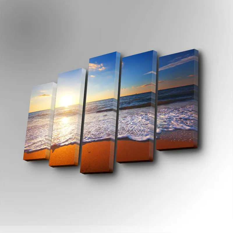 Tablou canvas 5 bucăți 5PUC-022, Multicolor, 82x50x3 cm - Multicolor