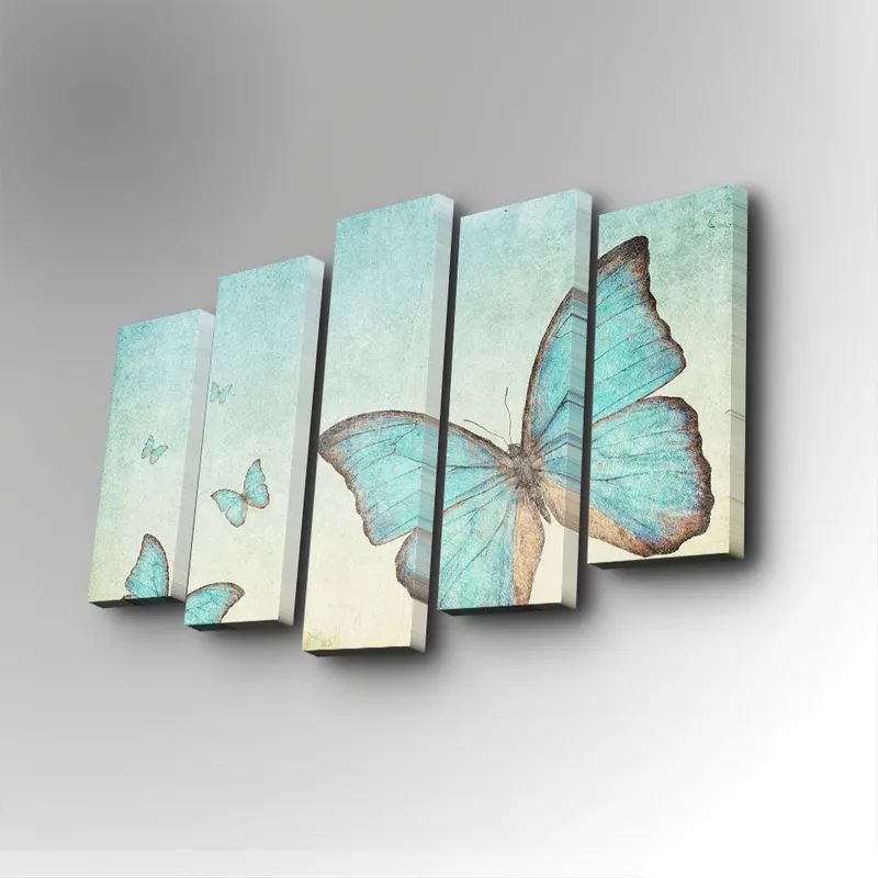 Tablou canvas 5 bucăți 5PUC-035, Multicolor, 82x50x3 cm - Multicolor