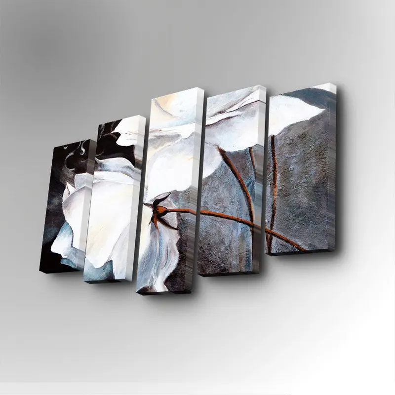 Tablou canvas 5 bucăți 5PUC-041, Multicolor, 82x50x3 cm - Multicolor