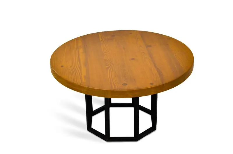 Măsuță de cafea Granvin, Nuc - Negru, Ø74x45 cm - Nuc - Negru