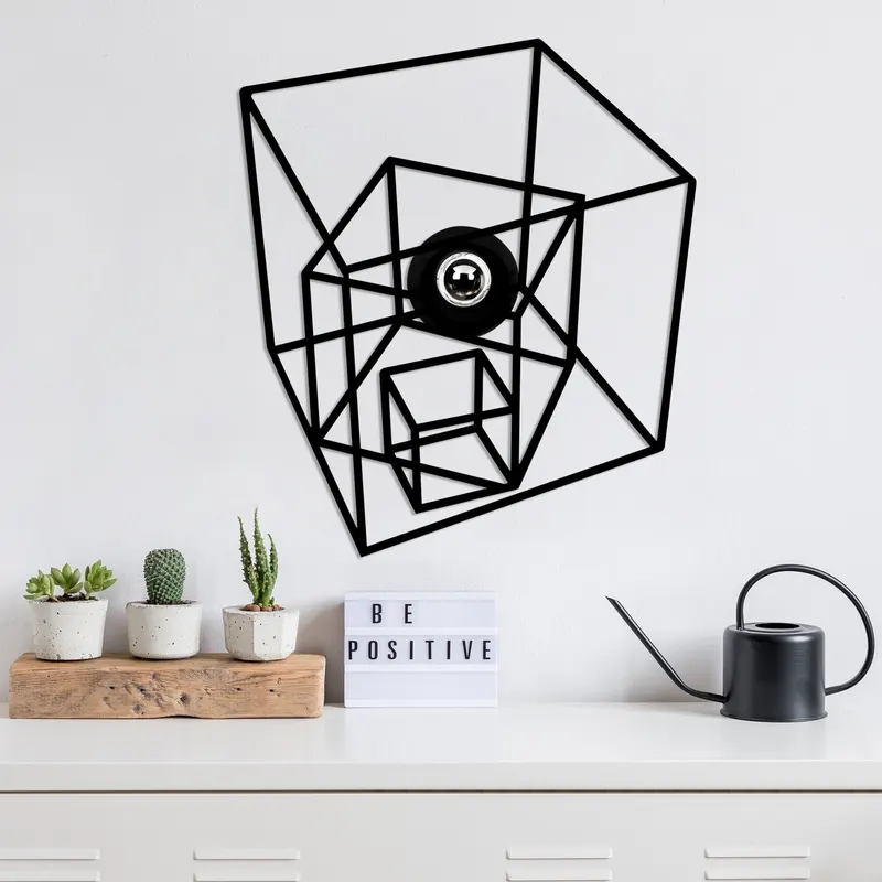Aplică de perete W-055, Negru, 38x12x43 cm - Negru