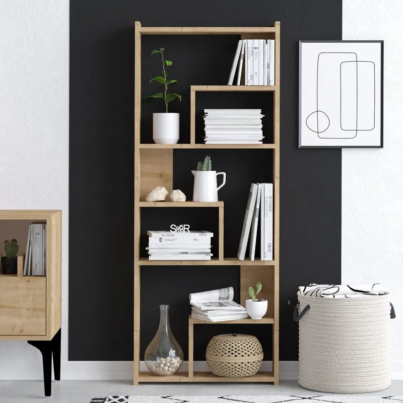 Bibliotecă Megg, Stejar, 60x15x150 cm - Stejar