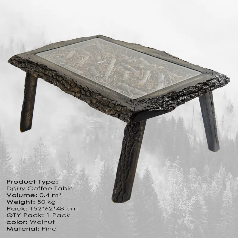 Măsuță de cafea Dguy Large, Nuc, 150x60x46 cm - Nuc