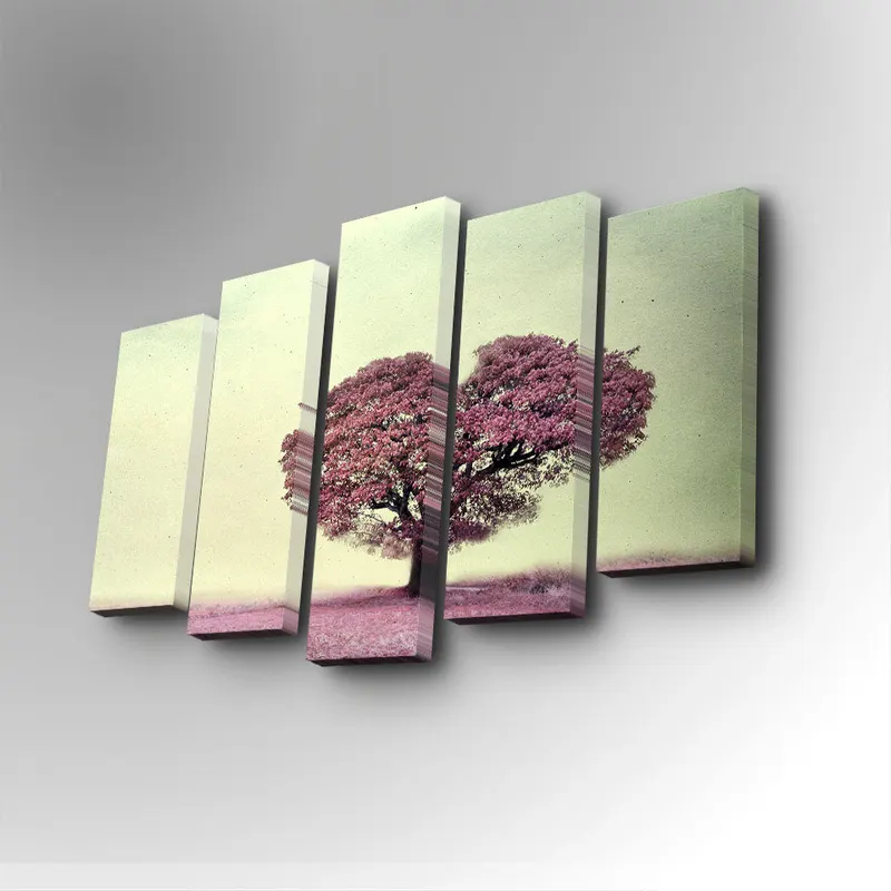 Tablou canvas 5 bucăți 5PUC-067, Multicolor, 82x50x3 cm - Multicolor