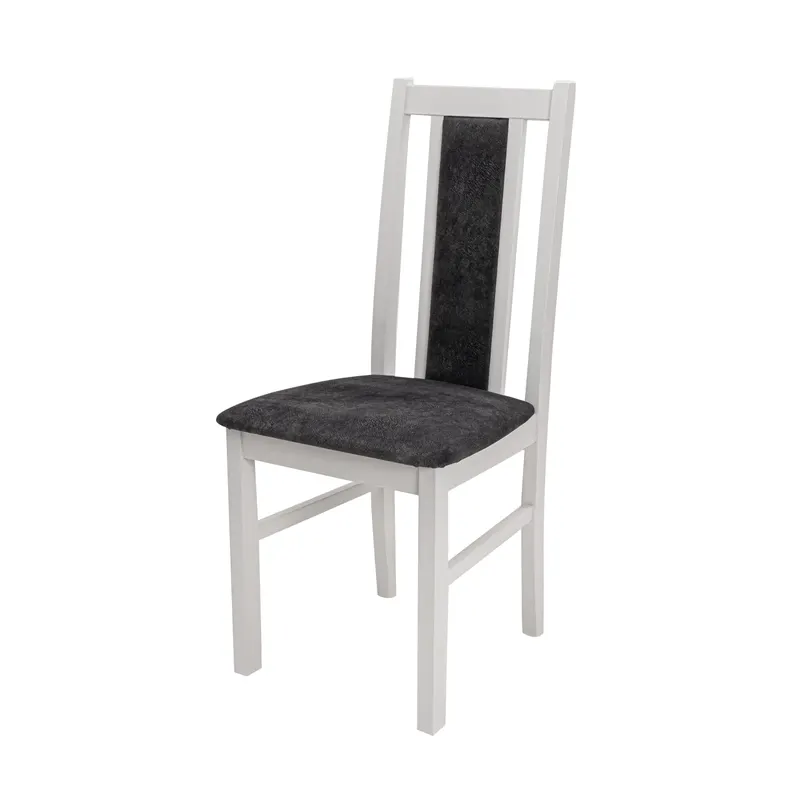 Scaun lemn masiv Boss 14, Alb, stofa 24Z
