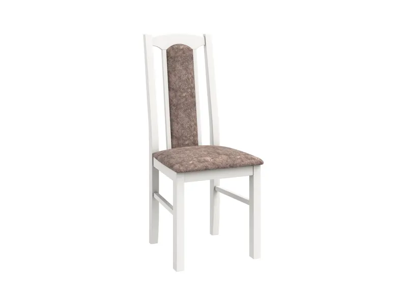 Scaun lemn masiv Boss 7, Alb, stofa 25B