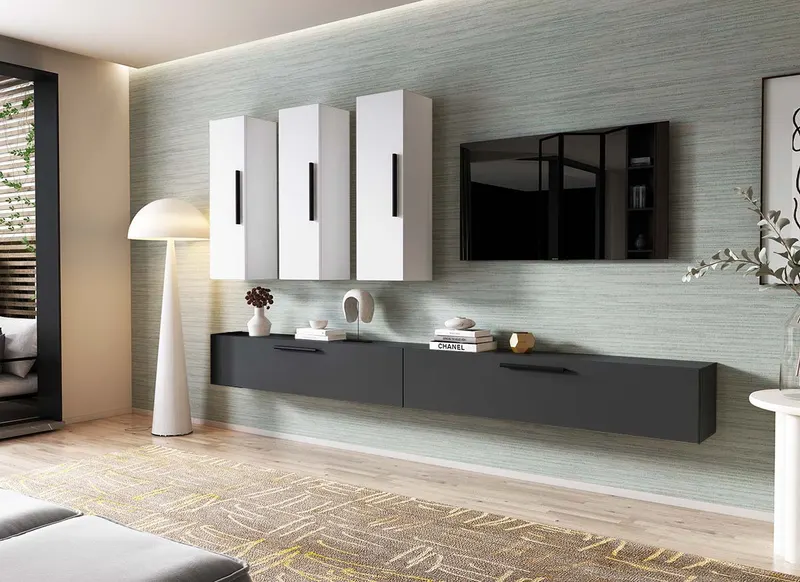 Living Parma 191, Gri antracit/Alb