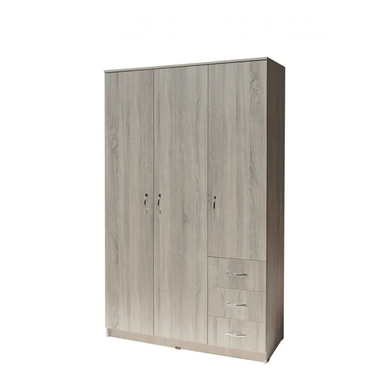 Dulap Vega, 3 usi/ 3 sertare, Sonoma/Trufe
