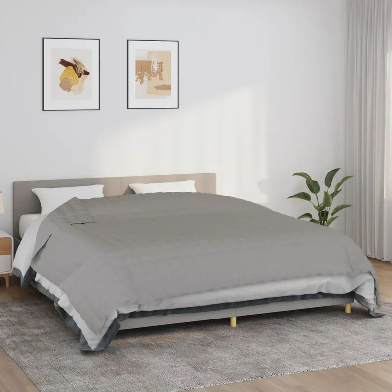 patura cu greutati, gri, 200x260 cm, 11 kg, material textil
