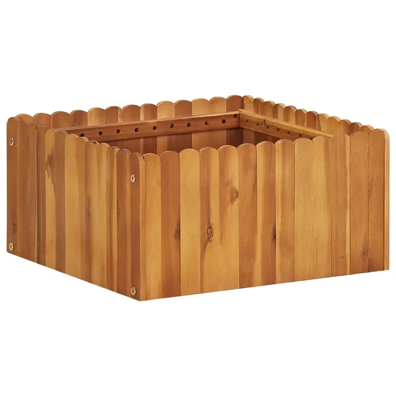 strat inaltat de gradina, 50 x 50 x 25 cm, lemn masiv de acacia