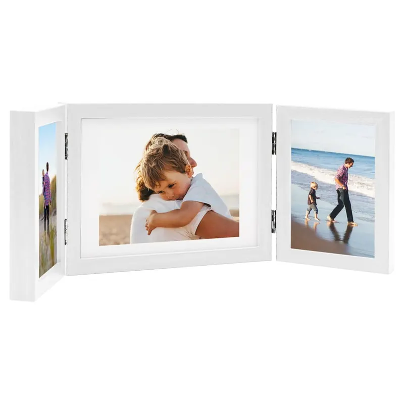 rama foto tripla, colaj, alb, 22x15 cm + 2 x (10x15 cm)