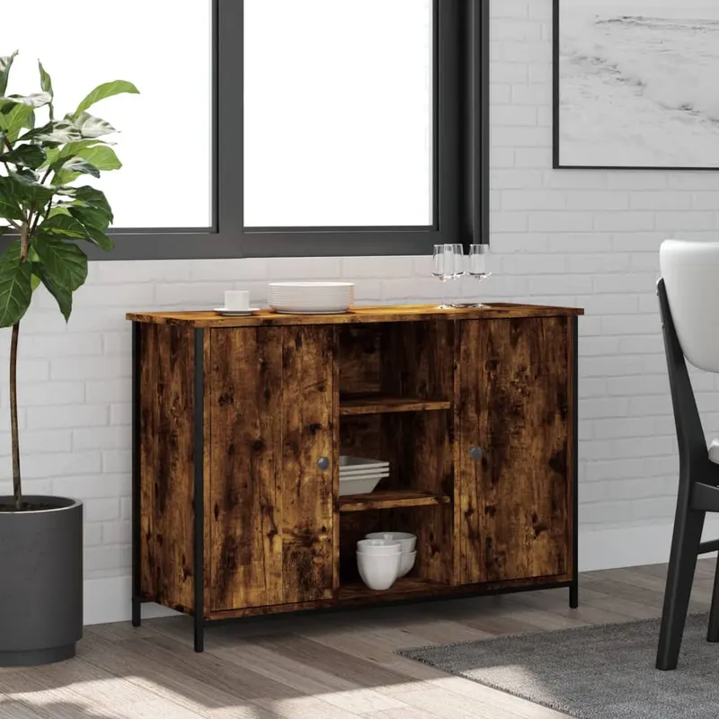 servanta, stejar fumuriu, 100x35x70 cm, lemn prelucrat