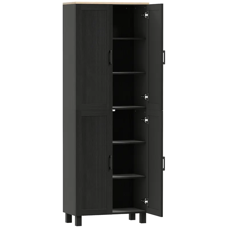 Homcom Dulap Bucatarie Alb – 5 Rafturi