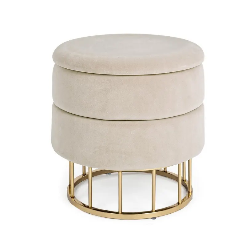 Taburet PAVLINA BEIGE Ø37 CM - Beige