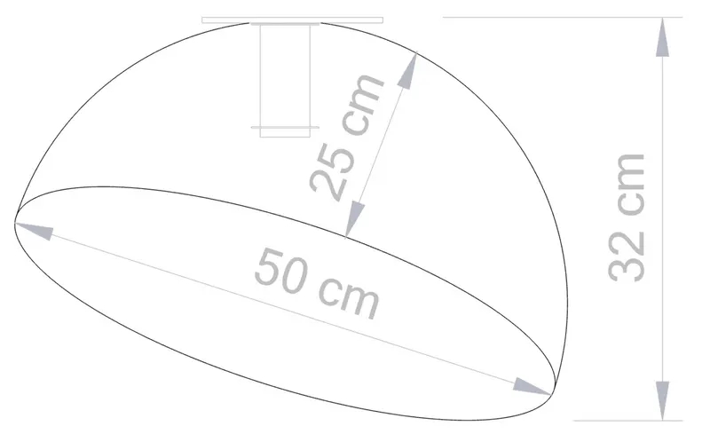 Plafoniera CHRISTA WHITE/GOLD - Ø 50cm