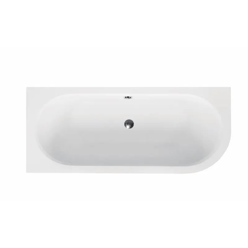 Cada baie asimetrica alba, acril, 180 x 80 cm, orientare stanga, Besco Avita