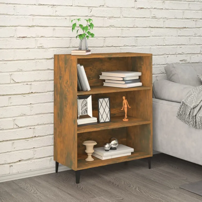 servanta, stejar fumuriu, 69,5x32,5x90 cm, lemn prelucrat