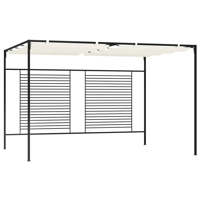 pavilion gradina acoperis retractabil crem 3x4x2,3 m 180 g/m2