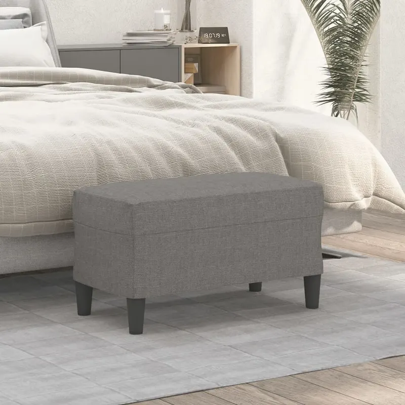 banca, gri inchis, 70x35x41 cm, textil