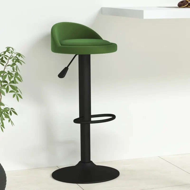 scaun de bar, verde inchis, catifea