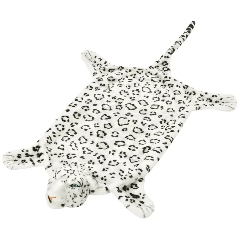covor cu model leopard 139 cm plus alb