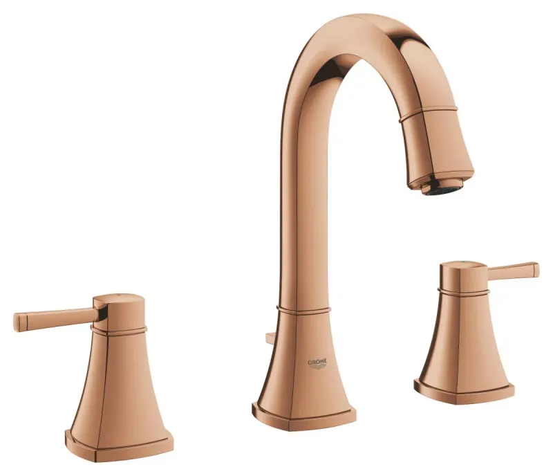 Baterie lavoar Grohe SPA Grandera, L, 264 mm, ventil, lucios, cupru, 20389DA0