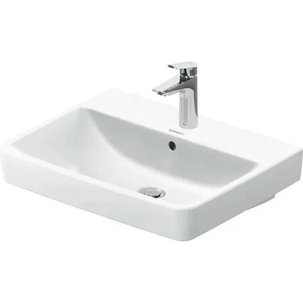 Lavoar Duravit 23756000002, No 1, montaj pe perete, preaplin, zona montaj interior, elemente fixare ascunse, alb
