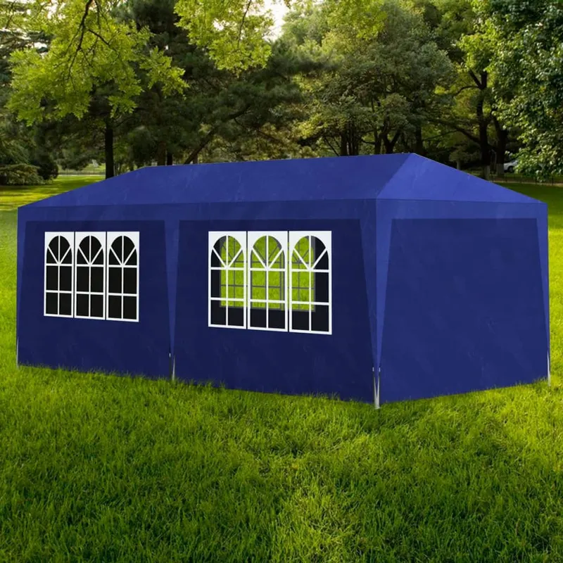 cort de petrecere, albastru, 3 x 6 m
